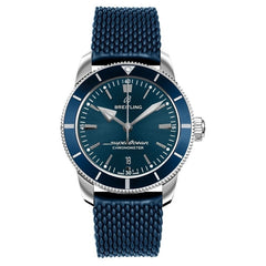 Breitling Superocean Heritage II B20 44mm Blue Dial Blue Rubber Strap Mens Watch - AB2030161C1S1 Watches Breitling   