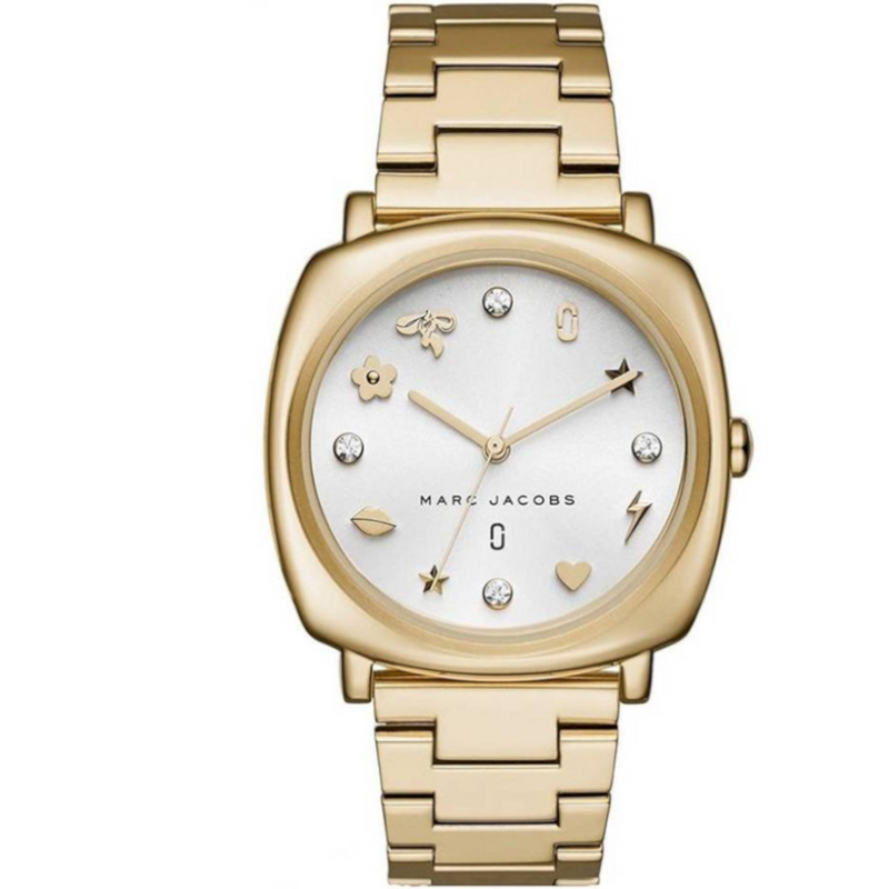 Marc Jacobs Mandy White Dial Gold Stainless Steel Strap Watch for Women - MJ3573 Watches Marc Jacobs   