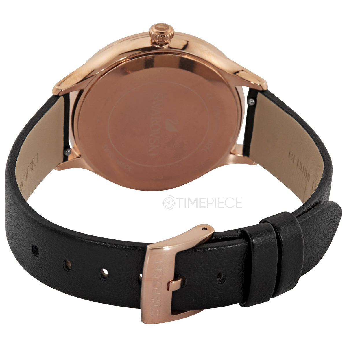 Swarovski Octea Nova Grey Dial Grey Leather Strap Watch for Women - 5295358 Watches Swarovski   