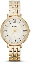 Fossil Jacqueline White Dial Gold Steel Strap Watch for Women - ES3434 Watches Fossil   