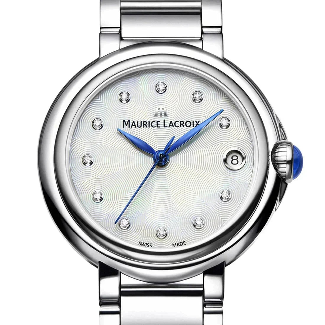 Maurice Lacroix Fiaba Mother of Pearl Dial Silver Steel Strap Watch for Women - FA1004-SS002-170-1 Watches Maurice Lacroix   