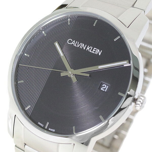 Calvin Klein City Chronograph Black Dial Silver Steel Strap Watch for Men - K2G2G14Y Watches Calvin Klein   