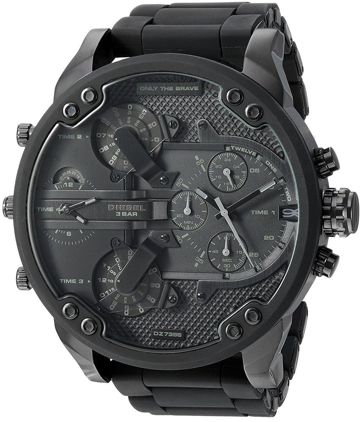 Diesel Mr Daddy 2.0 Chronograph Black Dial Black Stainless Steel Watch For Men - DZ7396 Watches Diesel   