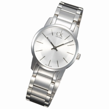 Calvin Klein City Silver Dial Silver Steel Strap Watch for Women - K2G23126 Watches Calvin Klein   