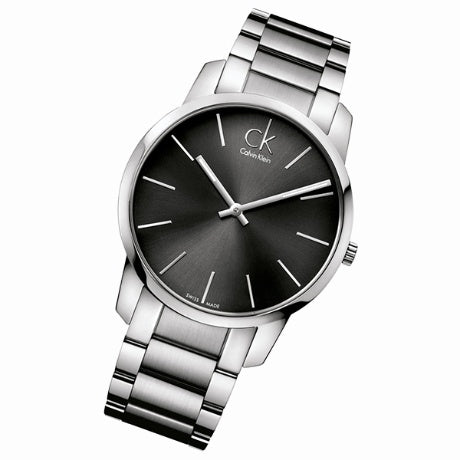 Calvin Klein City Black Dial Silver Steel Strap Watch for Men - K2G21161 Watches Calvin Klein   