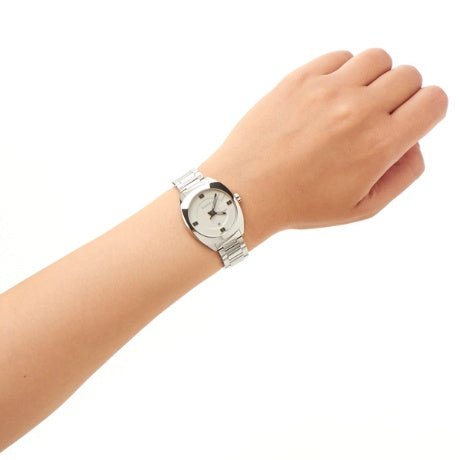 Gucci GG2570 White Dial Silver Steel Strap Watch For Women - YA142502 Watches Gucci   