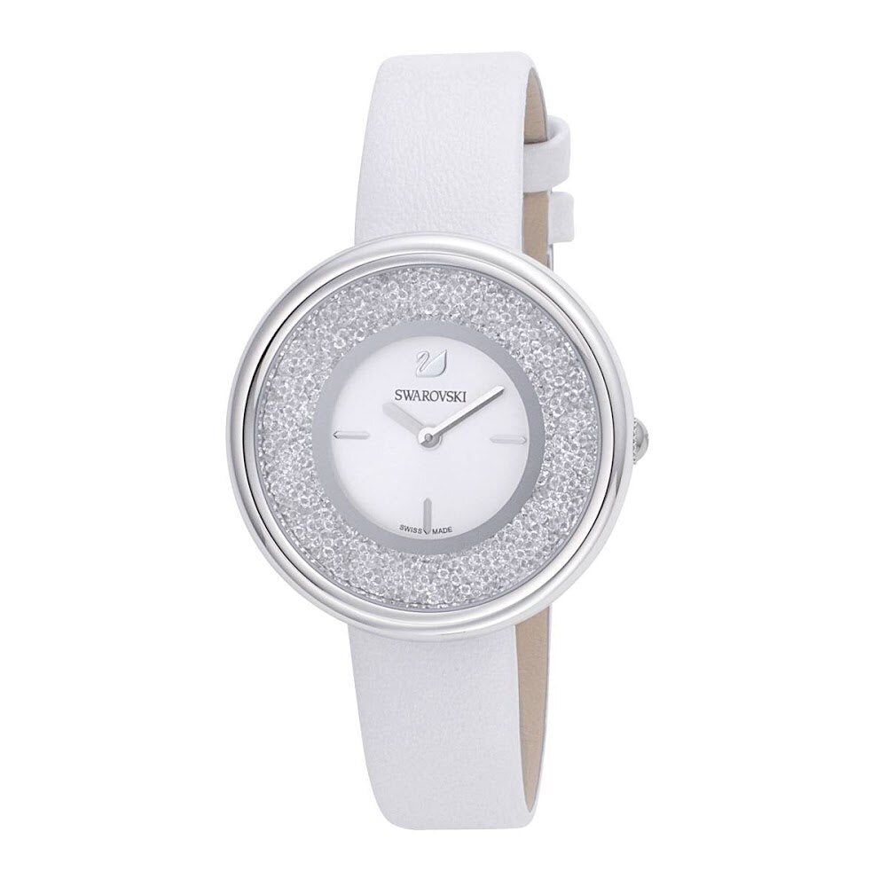 Swarovski Crystalline Pure White Dial White Leather Strap Watch for Women - 5275046 Watches Swarovski   