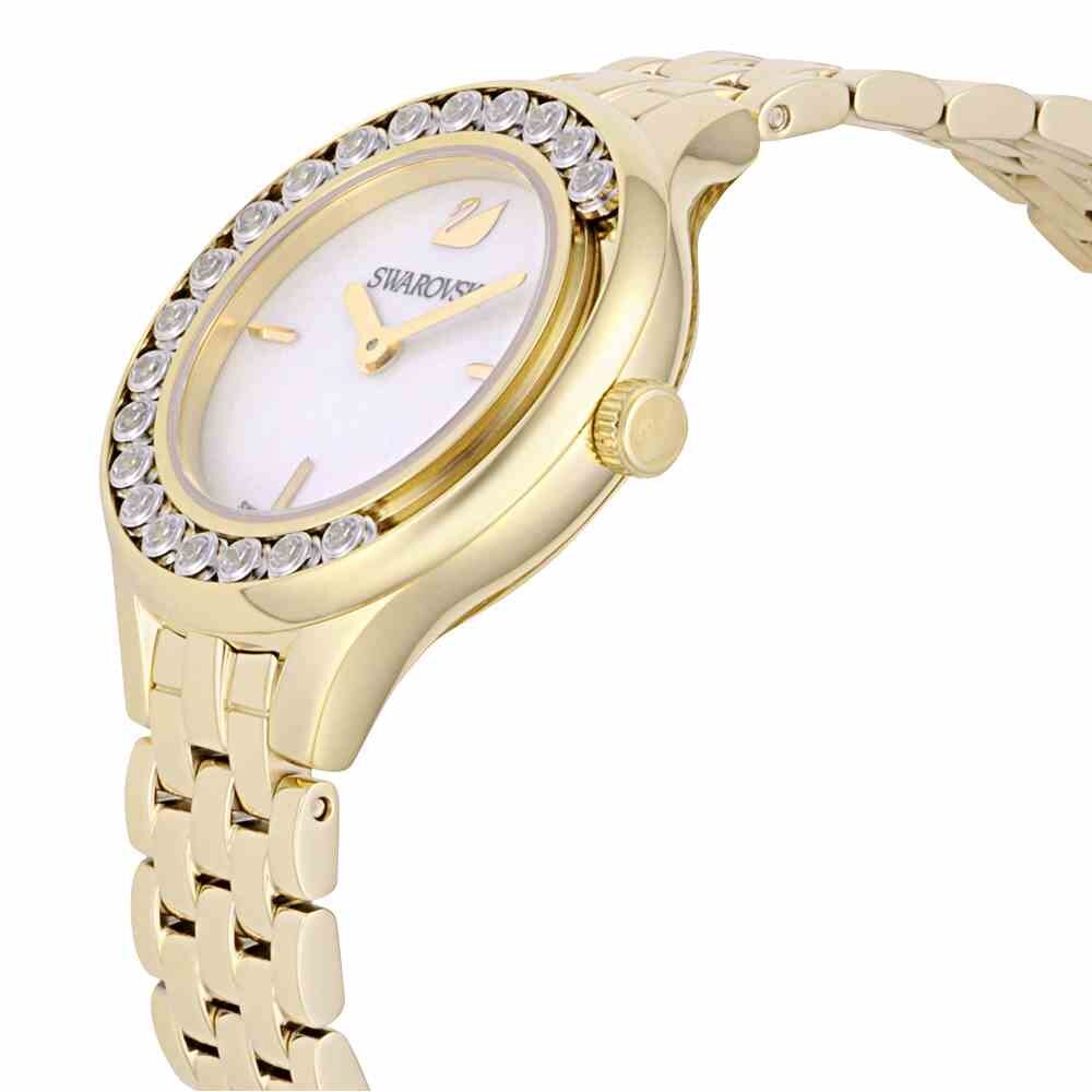 Swarovski Lovely Crystals White Dial Gold Steel Strap Watch for Women - 5242895 Watches Swarovski   