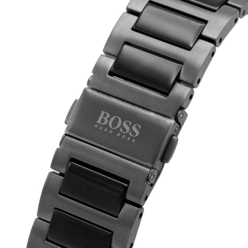 Hugo Boss Peak Black Dial Black Steel Strap Watch for Men - 1513814 Watches Hugo Boss   