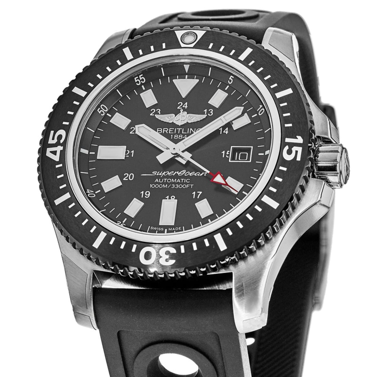 Breitling Superocean 44mm Special Volcano Black Dial Black Rubber Strap Watch for Men - Y1739310/BF45/227S/A20SS.1 Watches Breitling   