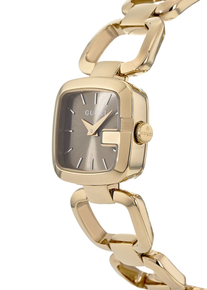 Gucci G Gucci 125 G Series Sunbrushed Brown Dial Rose Gold Steel Strap Watch For Women - YA125511 Watches Gucci   