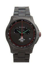 Gucci G-Timeless Chronograph Black Dial Black Steel Strap Watch For Men - YA126269 Watches Gucci   