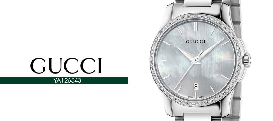 Gucci G Timeless Mother of Pearl Dial Silver Steel Strap Watch For Women - YA126543 Watches Gucci   