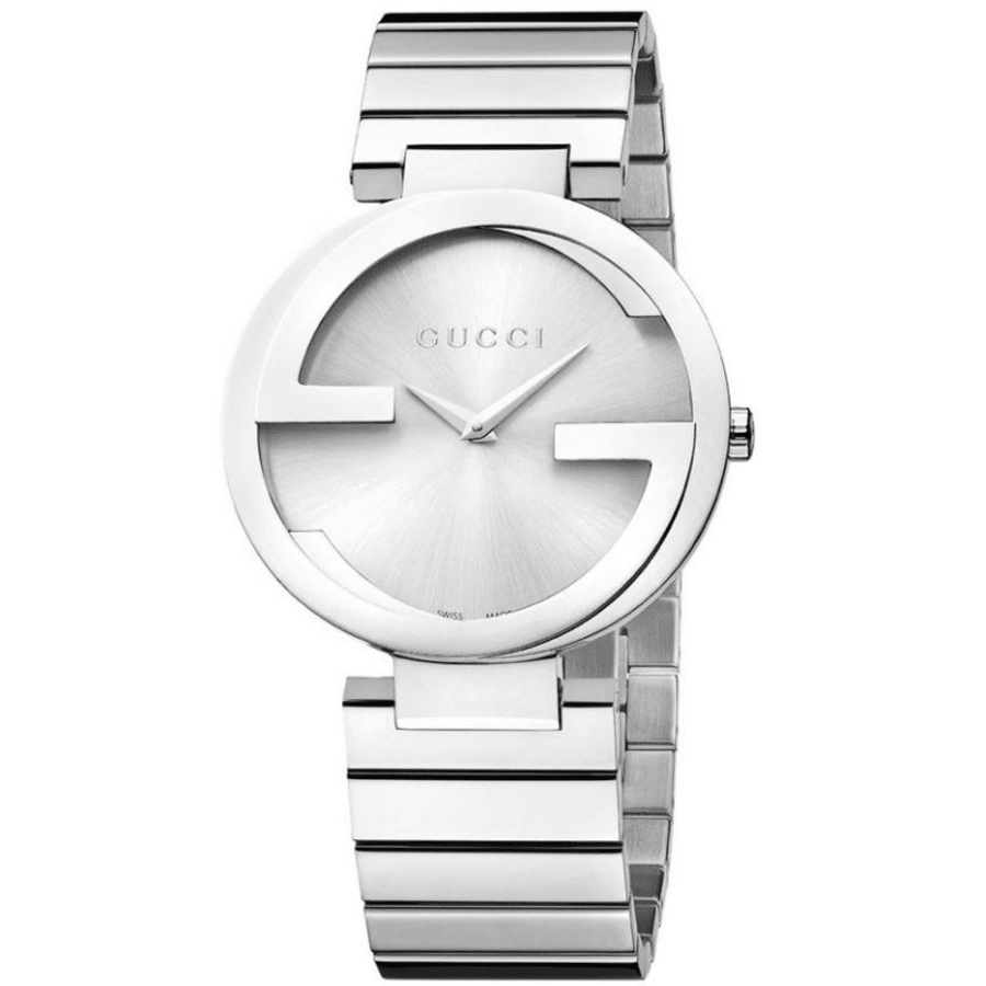 Gucci G Interlocking Silver Dial Silver Steel Strap Watch For Women - YA133308 Watches Gucci   