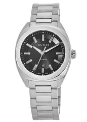 Gucci GG2570 Black Dial Silver Steel Strap Watch For Men - YA142401 Watches Gucci   