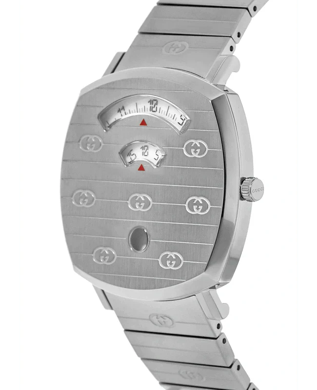 Gucci Grip Silver Dial Silver Steel Strap Watch For Women - YA157401 Watches Gucci   