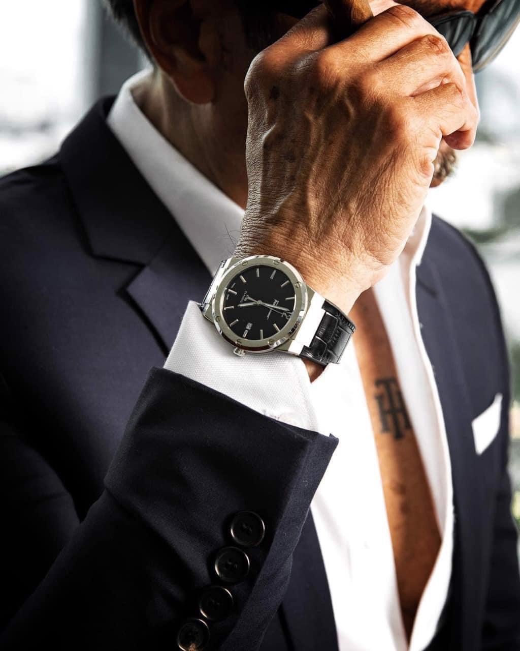 Salvatore Ferragamo F-80 Classic Black Dial Black Leather Strap  Watch for Men - SFDT00219 Watches Salvatore Ferragamo   