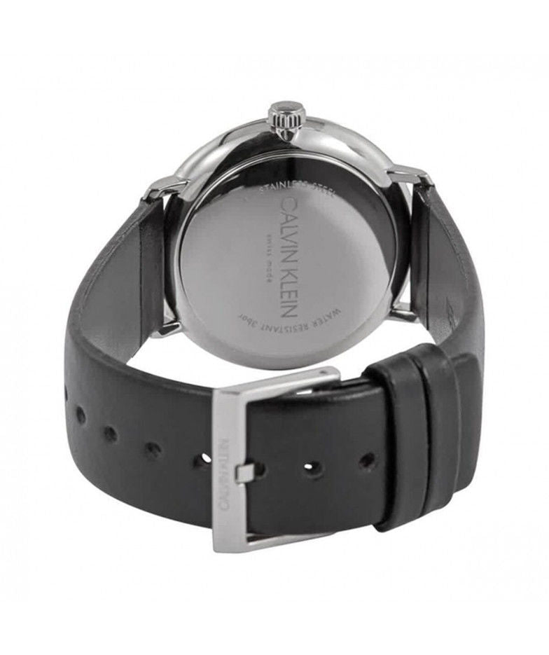 Calvin Klein High Noon Quartz Black Dial Black Leather Strap Watch for Men - K8M211C1 Watches Calvin Klein   