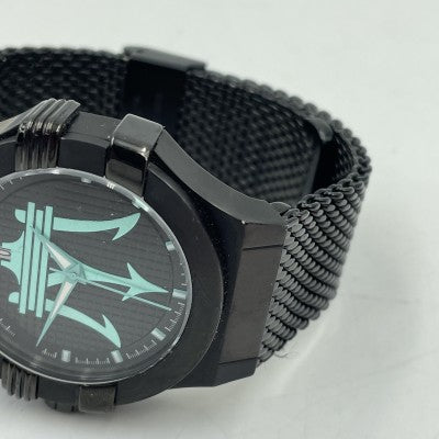 Maserati Potenza Aqua Edition Black Dial Black Mesh Bracelet Watch For Men - R8853144002 Watches Maserati   