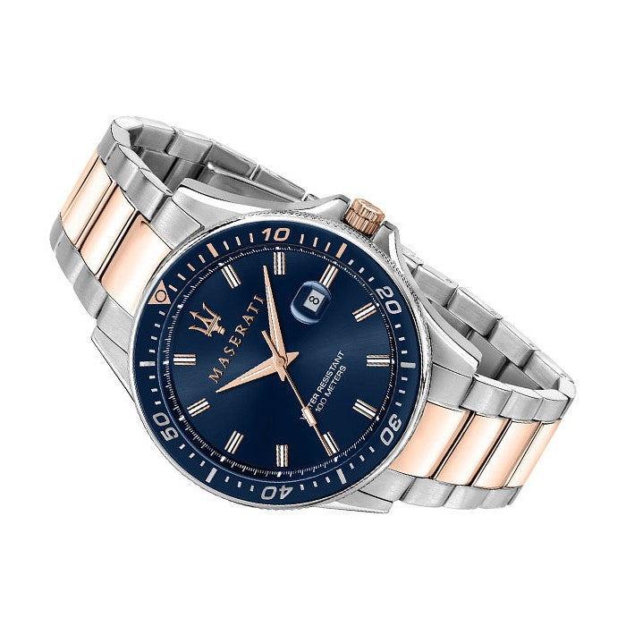 Maserati SFIDA Quartz Blue Dial Stainless Steel 44mm Watch For Men - R8853140003 Watches Maserati   