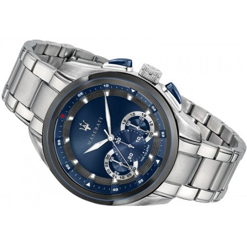 Maserati Traguardo Chronograph 45mm Blue Dial Stainless Steel Watch For Men - R8873612014 Watches Maserati   