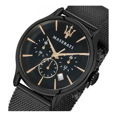 Maserati Epoca 42mm Black Dial Black Mesh Bracelet Watch For Men - R8873618006 Watches Maserati   