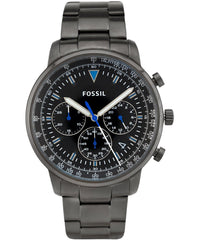 Fossil Goodwin Chrono Analog Black Dial Black Steel Strap Watch for Men - FS5518 Watches Fossil   