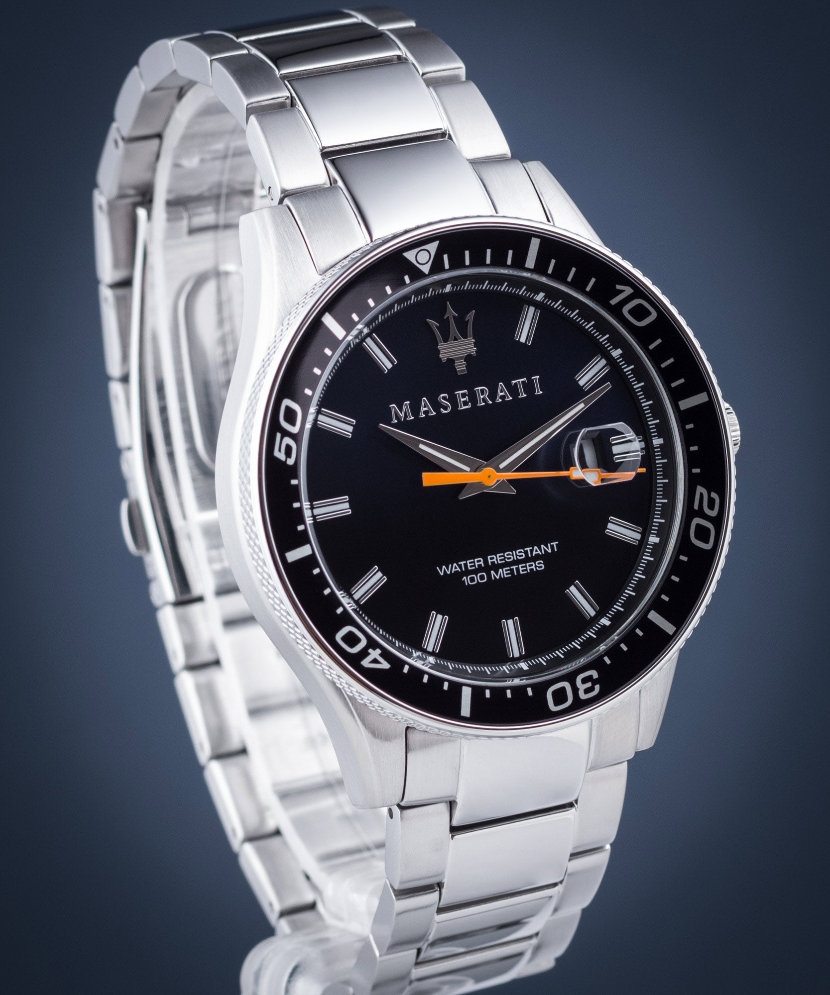 Maserati SFIDA Quartz Bue Dial  Stainless Steel Watch For Men - R8853140001 Watches Maserati   