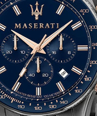 Maserati SFIDA Chronograph Blue Dial Stainless Steel Watch For Men - R8873640001 Watches Maserati   