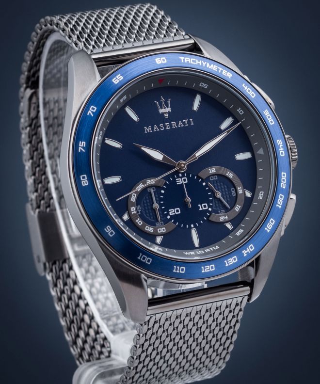 Maserati Traguardo 45mm Chronograph Blue Dial Watch For Men - R8873612009 Watches Maserati   