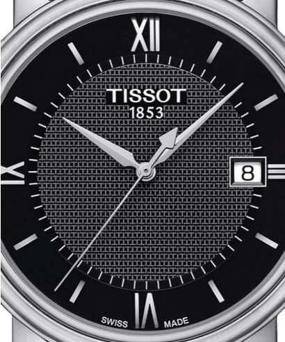 Tissot T Classic Bridgeport Black Dial Silver Steel Strap Watch For Men - T097.410.11.058.00 Watches Tissot   