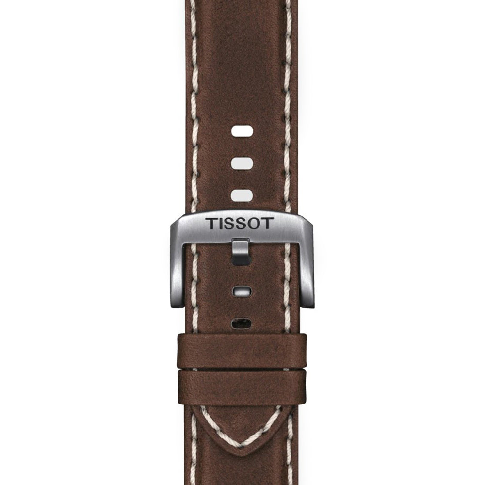 Tissot Supersport Chrono Black Dial Brown Leather Strap Watch for Men - T125.617.16.051.01 Watches Tissot   