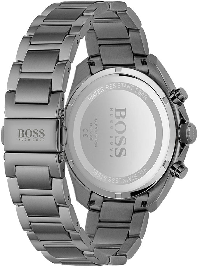 Hugo Boss Distinct Grey Dial Gren Steel Strap Watch for Men - 1513858 Watches Hugo Boss   