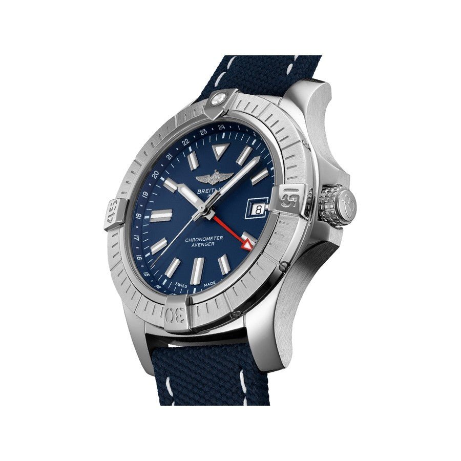 Breitling Avenger Automatic 43mm Blue Dial Blue Nylon Strap Watch for Men - A17318101C1X2 Watches Breitling   