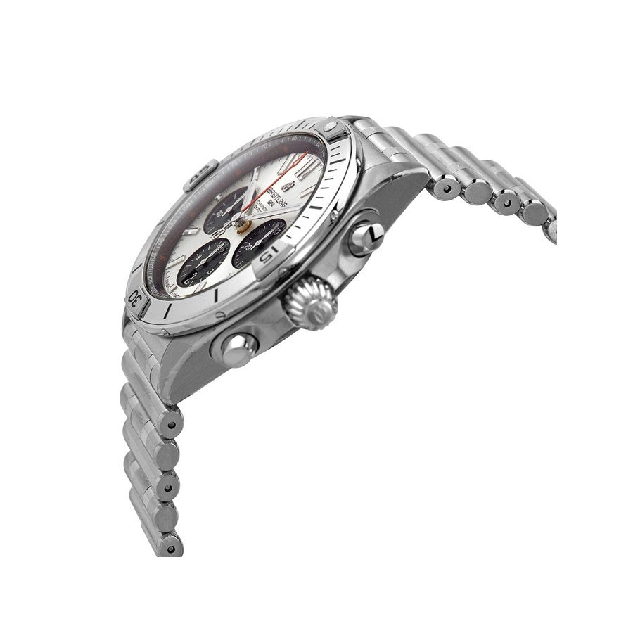 Breitling Chronomat B01 42mm Silver Dial Silver Steel Strap Watch for Men - AB0134101G1A1 Watches Breitling   