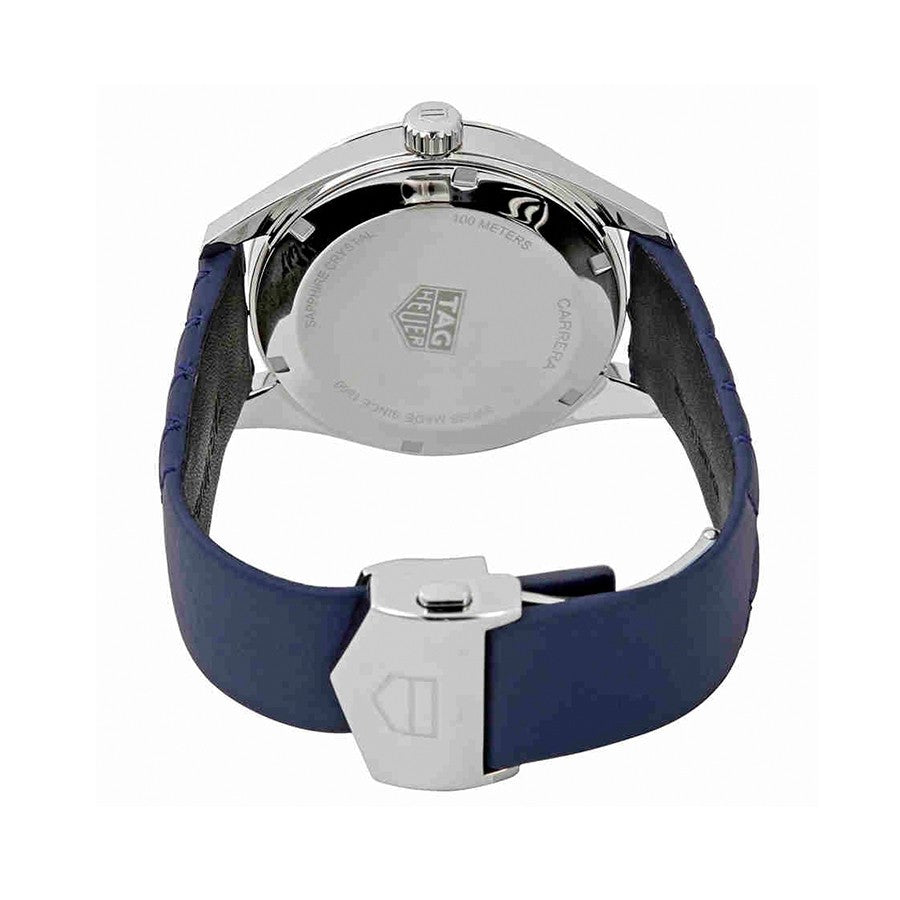 Tag Heuer Carrera Quartz 39mm Blue Dial Blue Calfskin Strap Watch for Women - WAR1112.FC6391 Watches Tag Heuer   