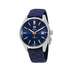 Tag Heuer Carrera Quartz 39mm Blue Dial Blue Calfskin Strap Watch for Women - WAR1112.FC6391 Watches Tag Heuer   