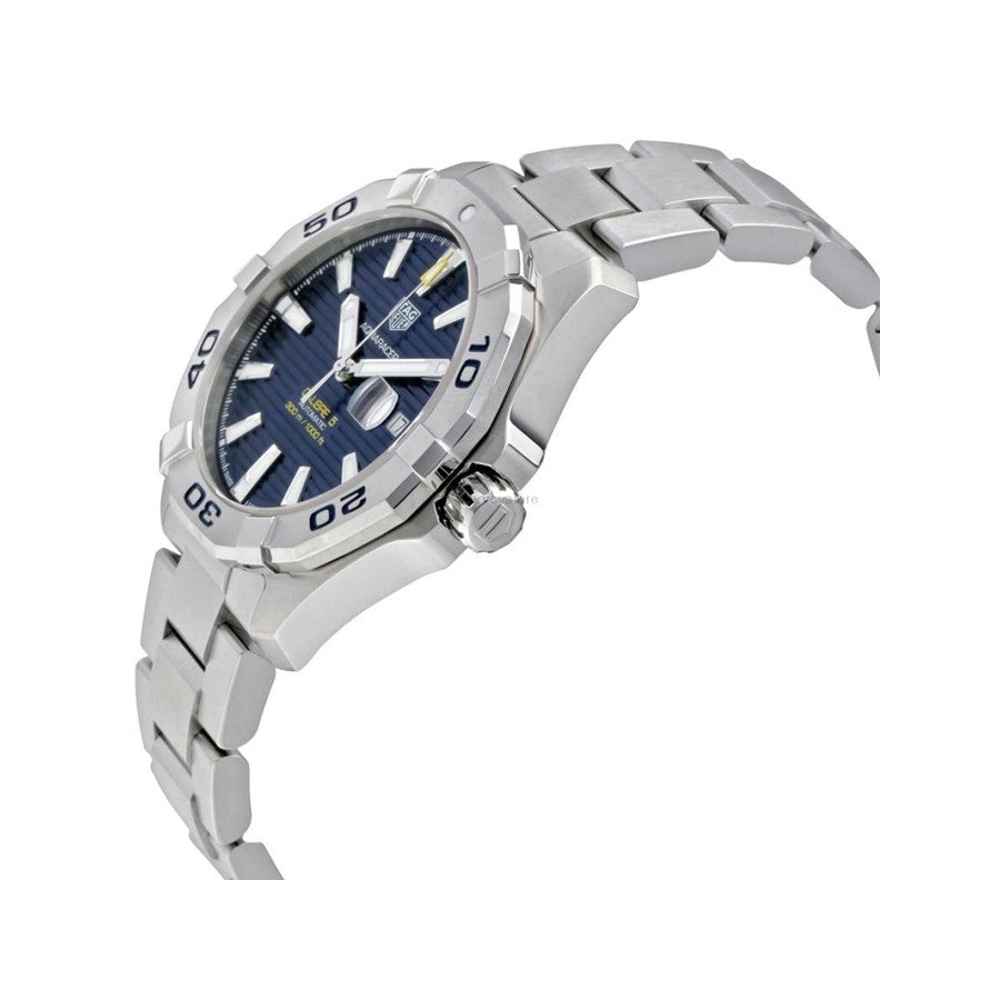 Tag Heuer Aquaracer Calibre 5 Automatic Blue Dial Silver Steel Strap Watch for Men - WAY2012.BA0927 Watches Tag Heuer   