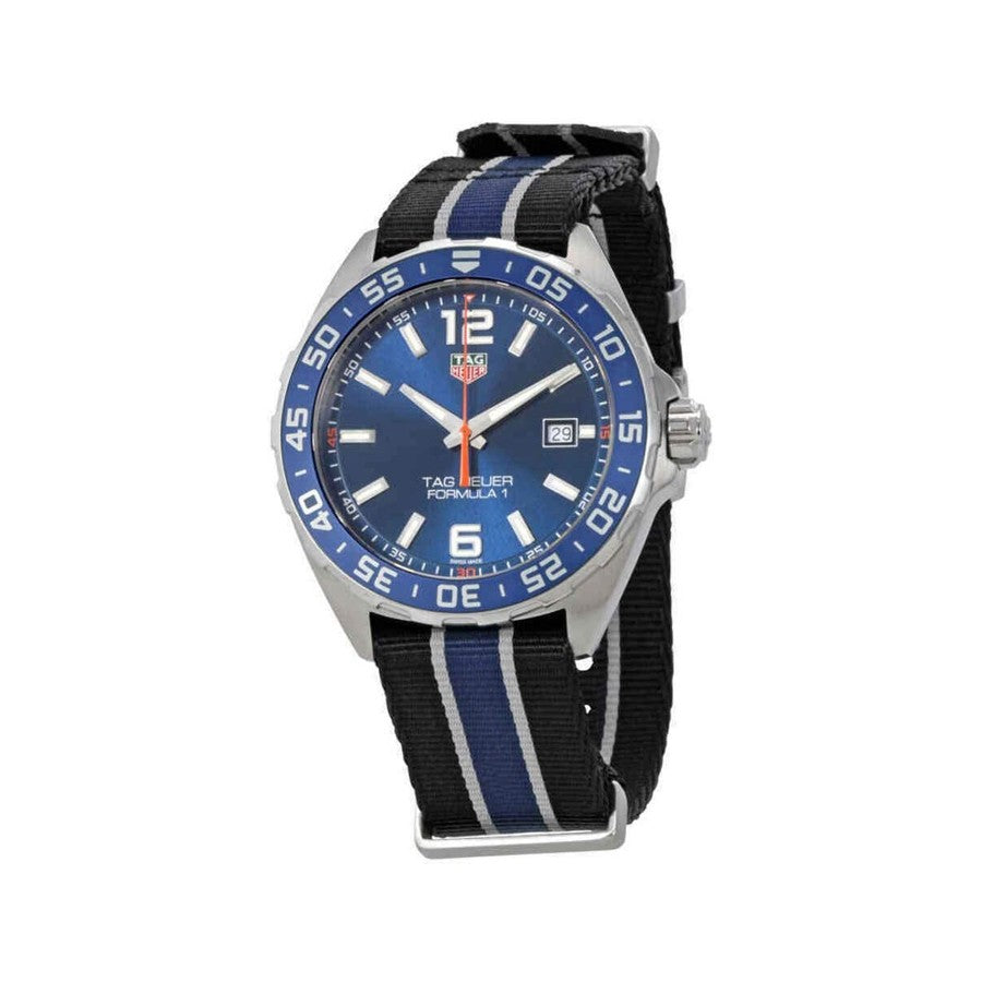 Tag Heuer Formula 1 Quartz 43mm Blue Dial Two Tone NATO Strap Watch for Men - WAZ1010.FC8197 Watches Tag Heuer   