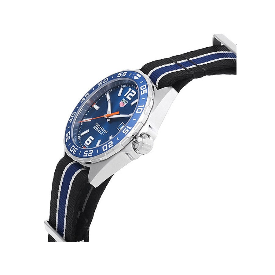 Tag Heuer Formula 1 Quartz 43mm Blue Dial Two Tone NATO Strap Watch for Men - WAZ1010.FC8197 Watches Tag Heuer   