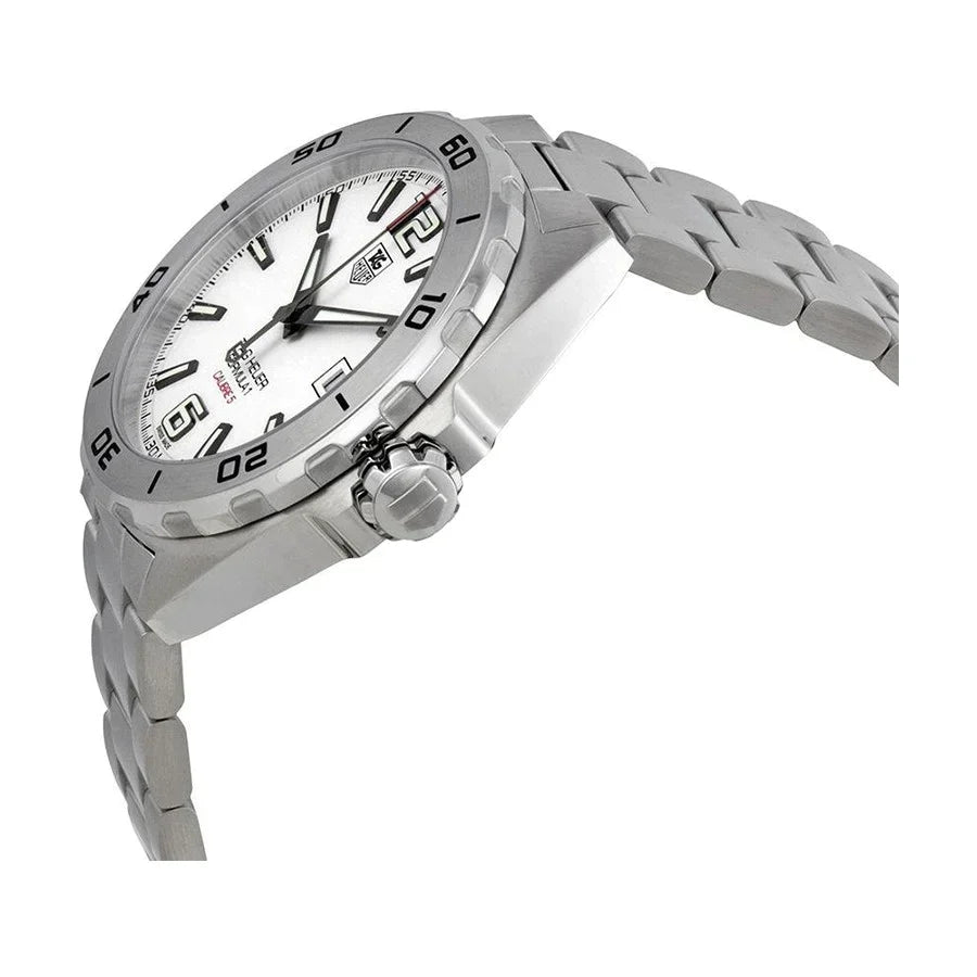 Tag Heuer Formula 1 Calibre 5 Automatic White Dial Silver Steel Strap Watch for Men - WAZ2114.BA0875 Watches Tag Heuer   